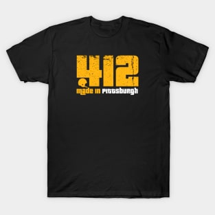 412 Made in Pittsburgh | Vintage Retro Distressed Gift T-Shirt